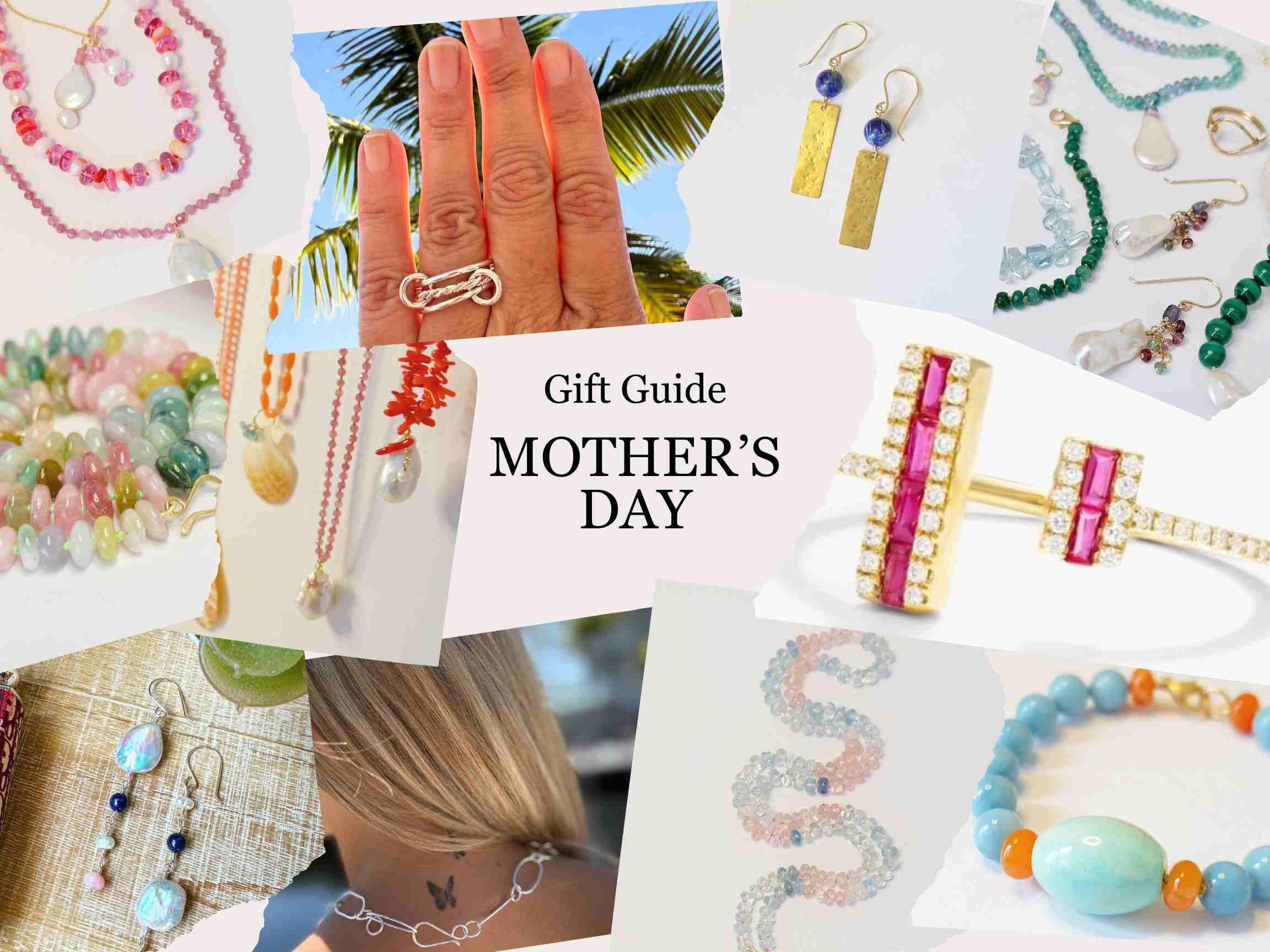 Collage of handmade Mother's day gifts