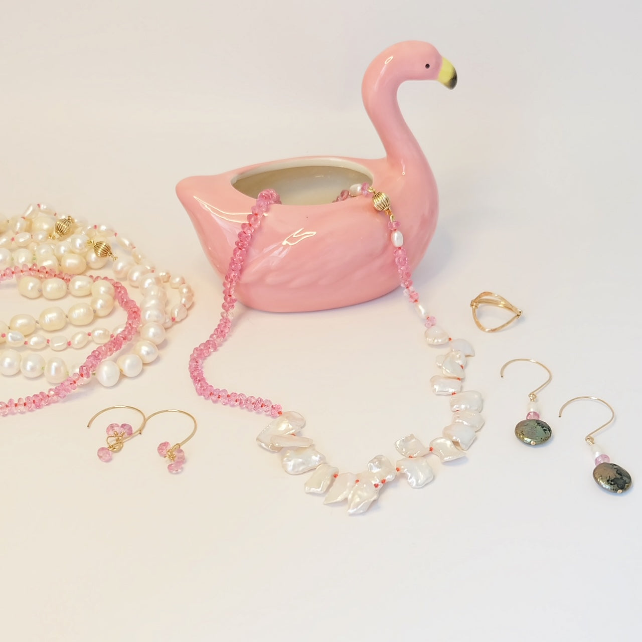 Elegant pink topaz featuring a stunning gemstone set in a delicate silver or gold design, perfect for any occasion.