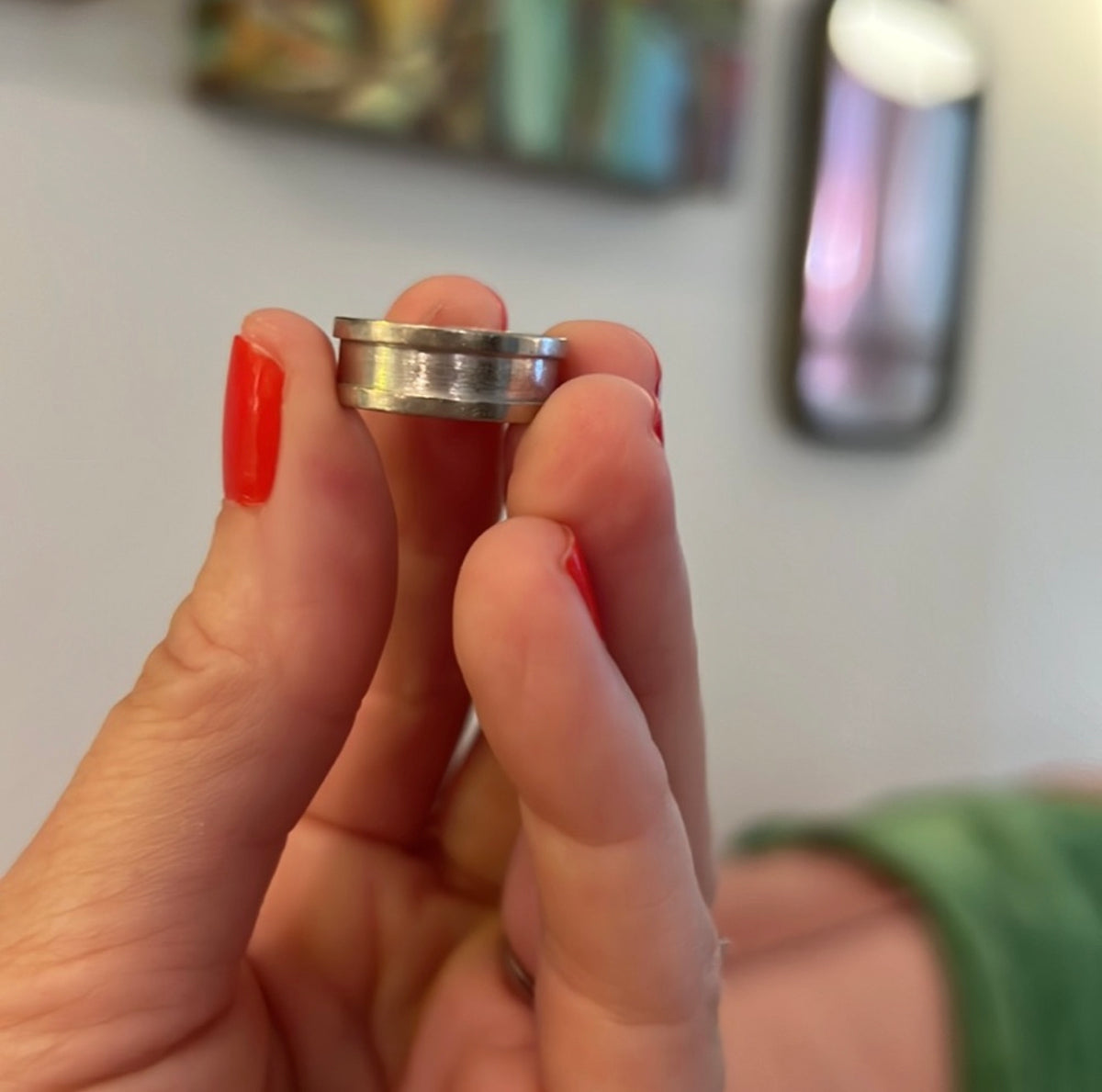 Vintage Cartier diamond ring in 18K white gold, size 3 3/4