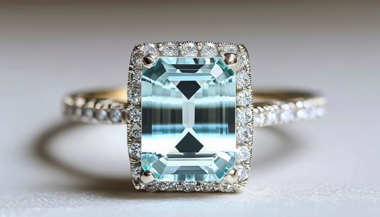 close up of sparkling white aquamarine