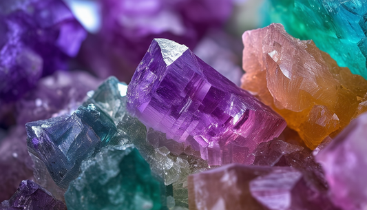 stunning close up shot of colour change fluorite