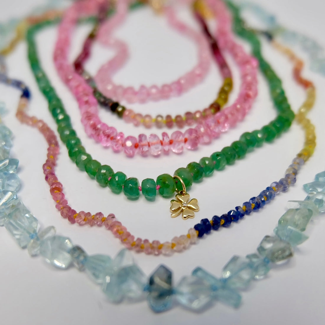 A vibrant collection of beaded jewelry showcasing the latest 2025 trends in color and design.