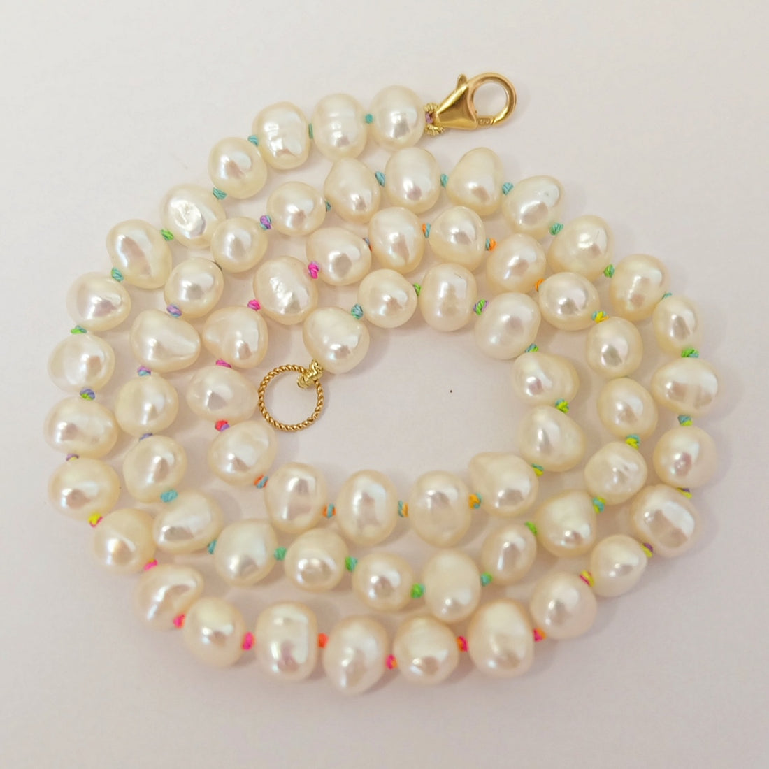 Rainbow Pearl Necklaces