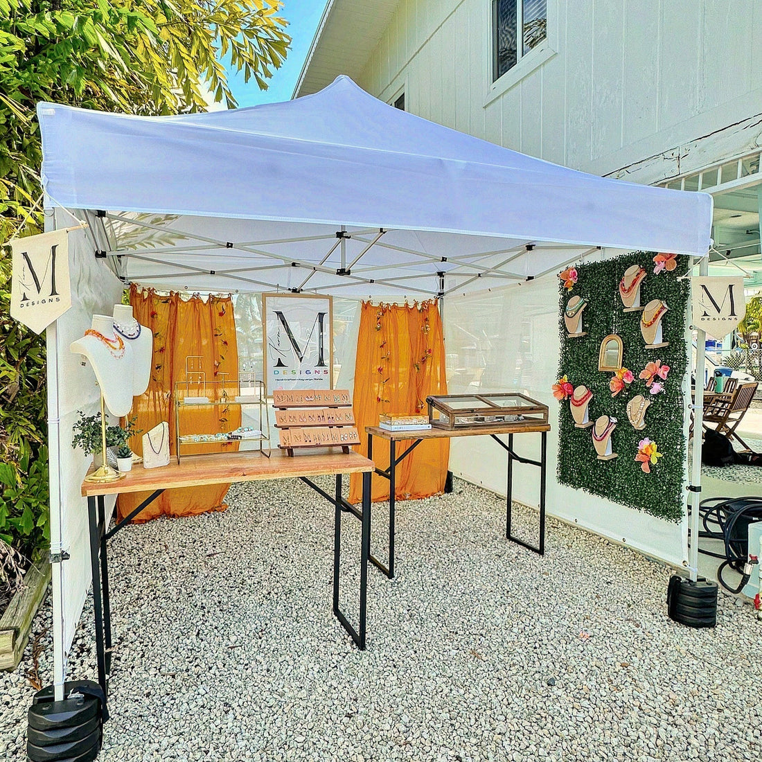 Booth set up for activities to do in Florida Keys.
