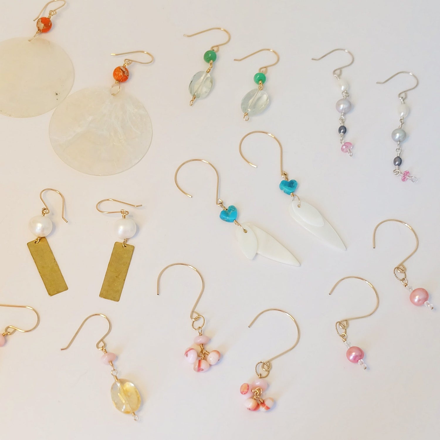 variety of beaded earrings