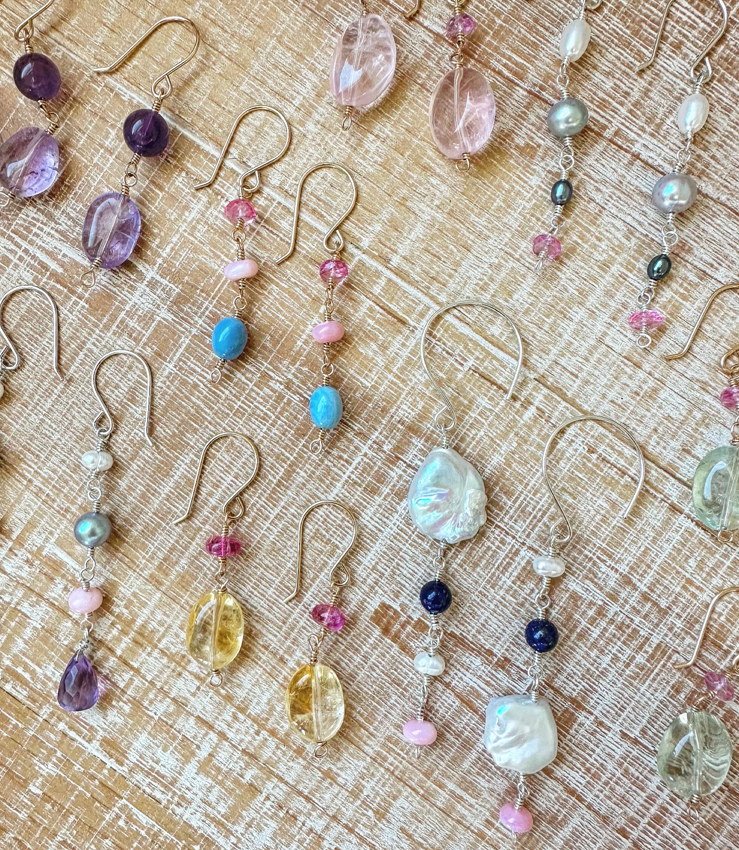 gemstone earrings