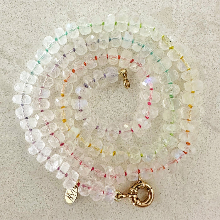 rainbow moonstone necklace