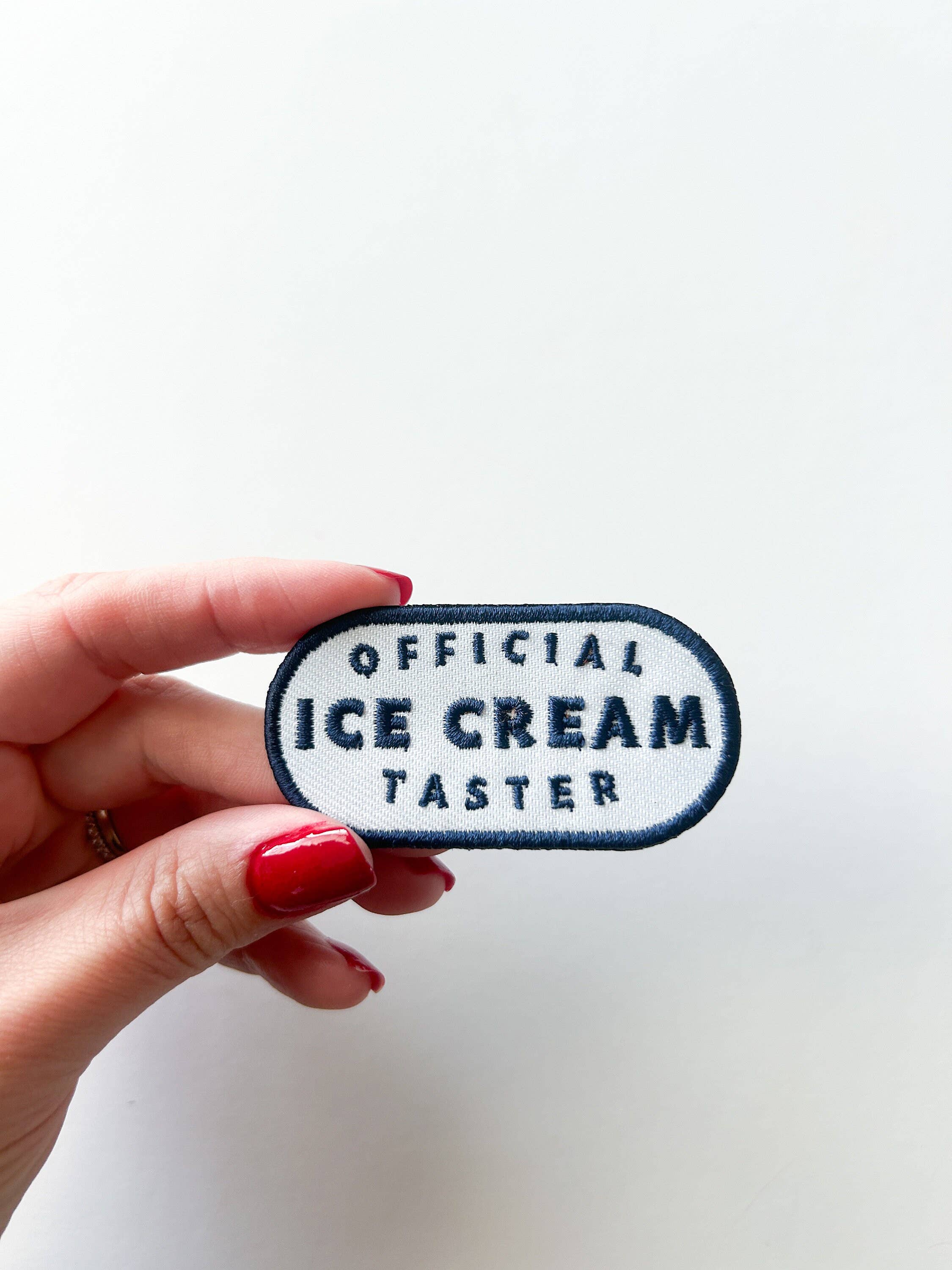 Official Ice Cream Taster Iron On Patch