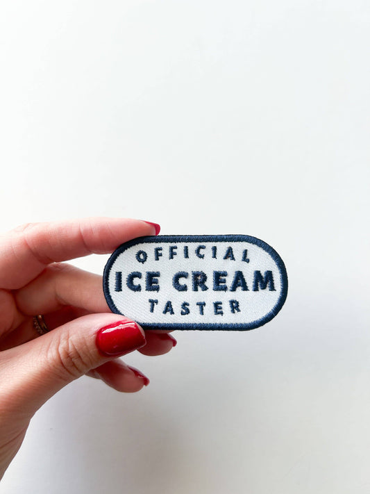 Official Ice Cream Taster Iron On Patch