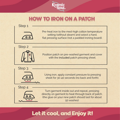 Peach Iron On Patch