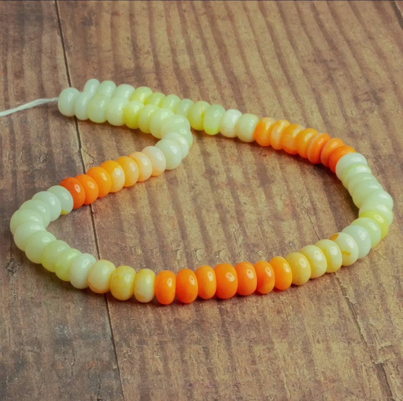 10-11mm Orange Yellow Opal