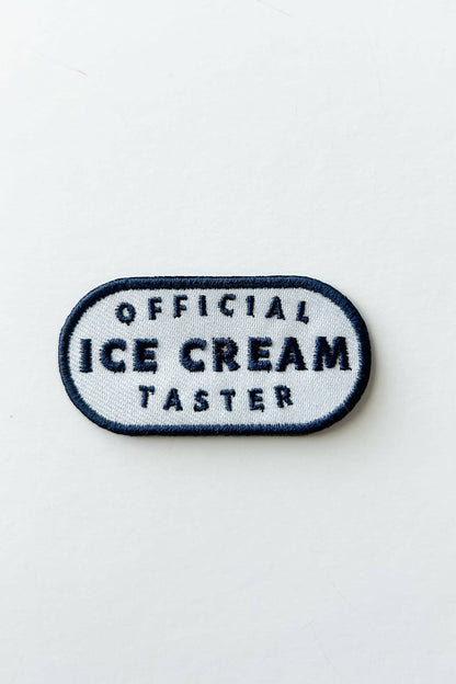Official Ice Cream Taster Iron On Patch
