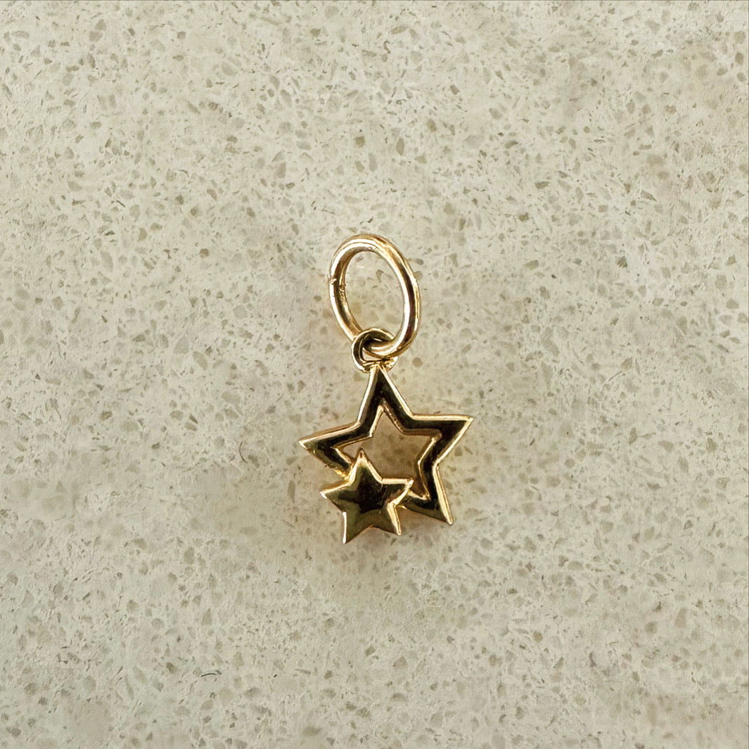 14K Gold Star Charm-14K Charm