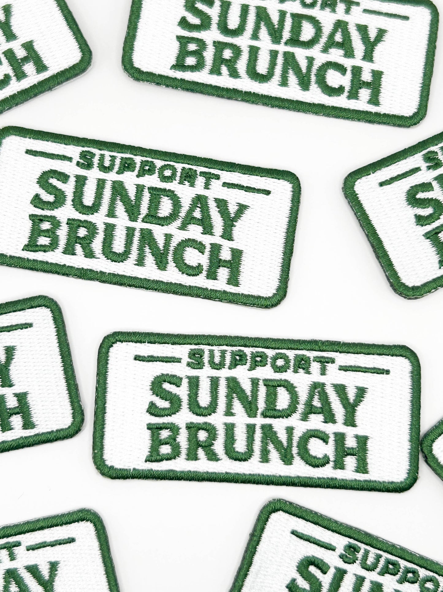 Support Sunday Brunch Iron On Patch