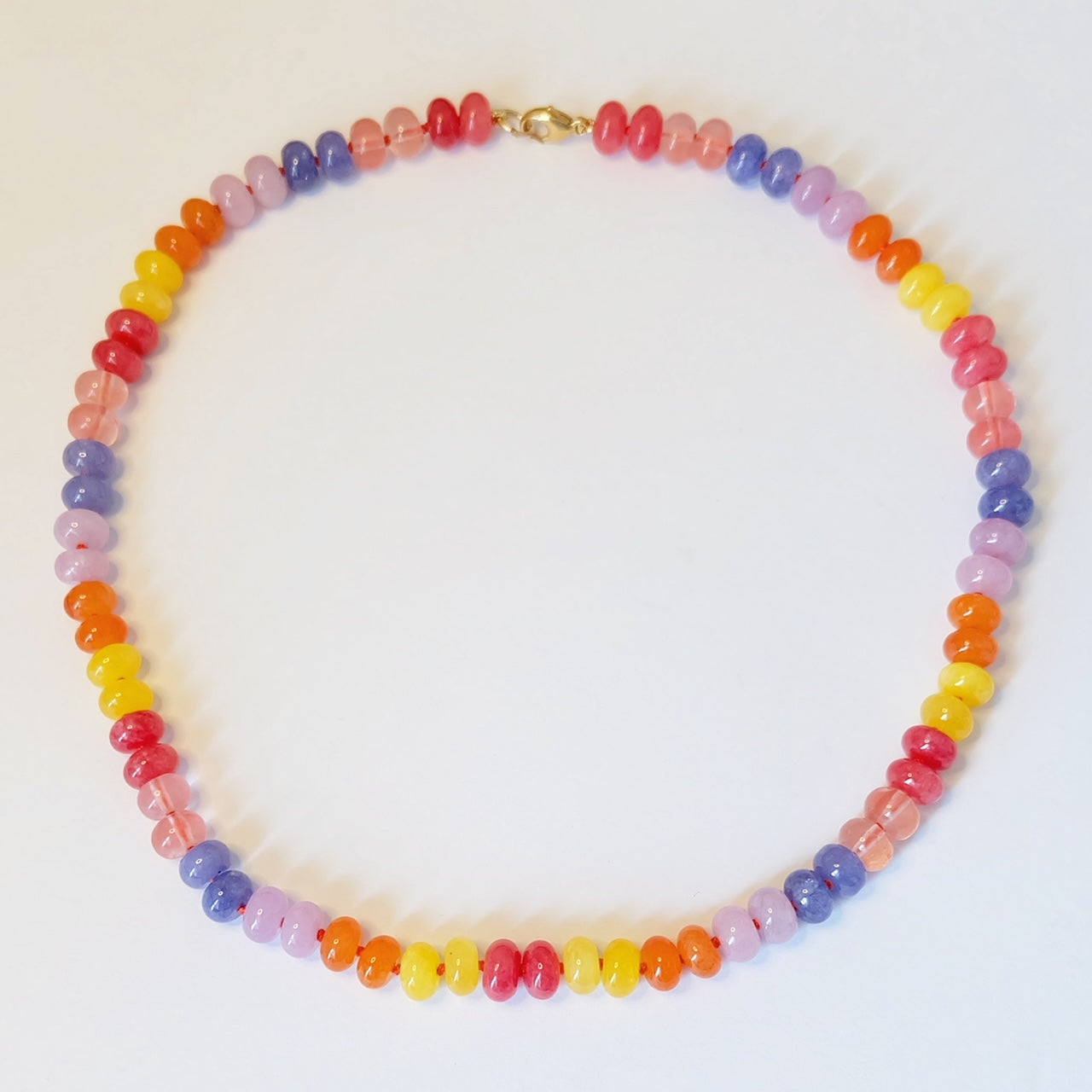 Candy Necklace | Rainbow Jade Beads