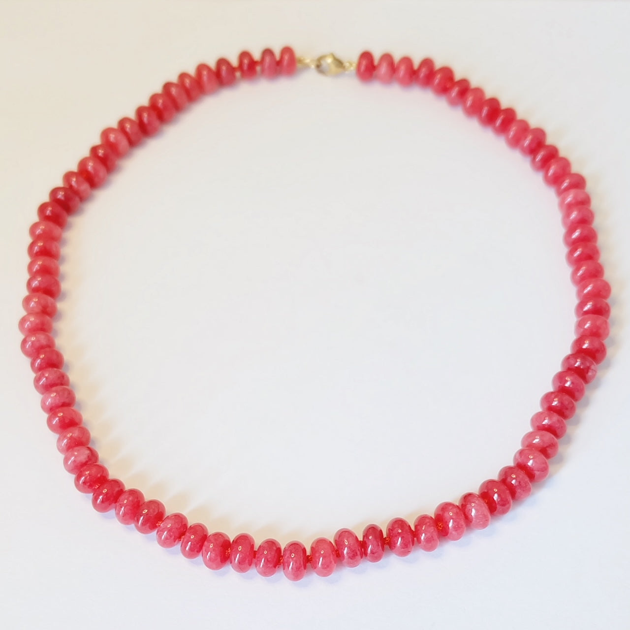 Beaded Candy Necklace Pink Gemstone Jewelry