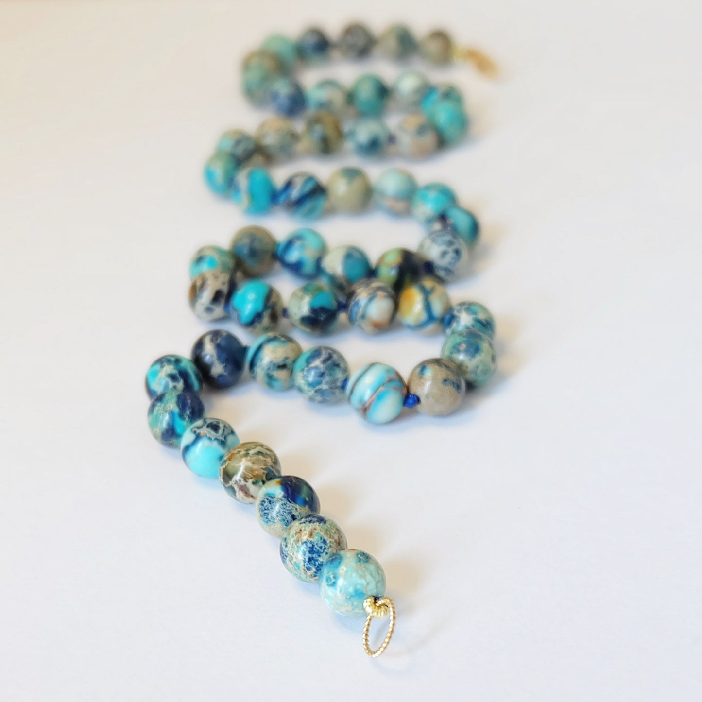 Candy Necklace-Blue Beaded Necklace