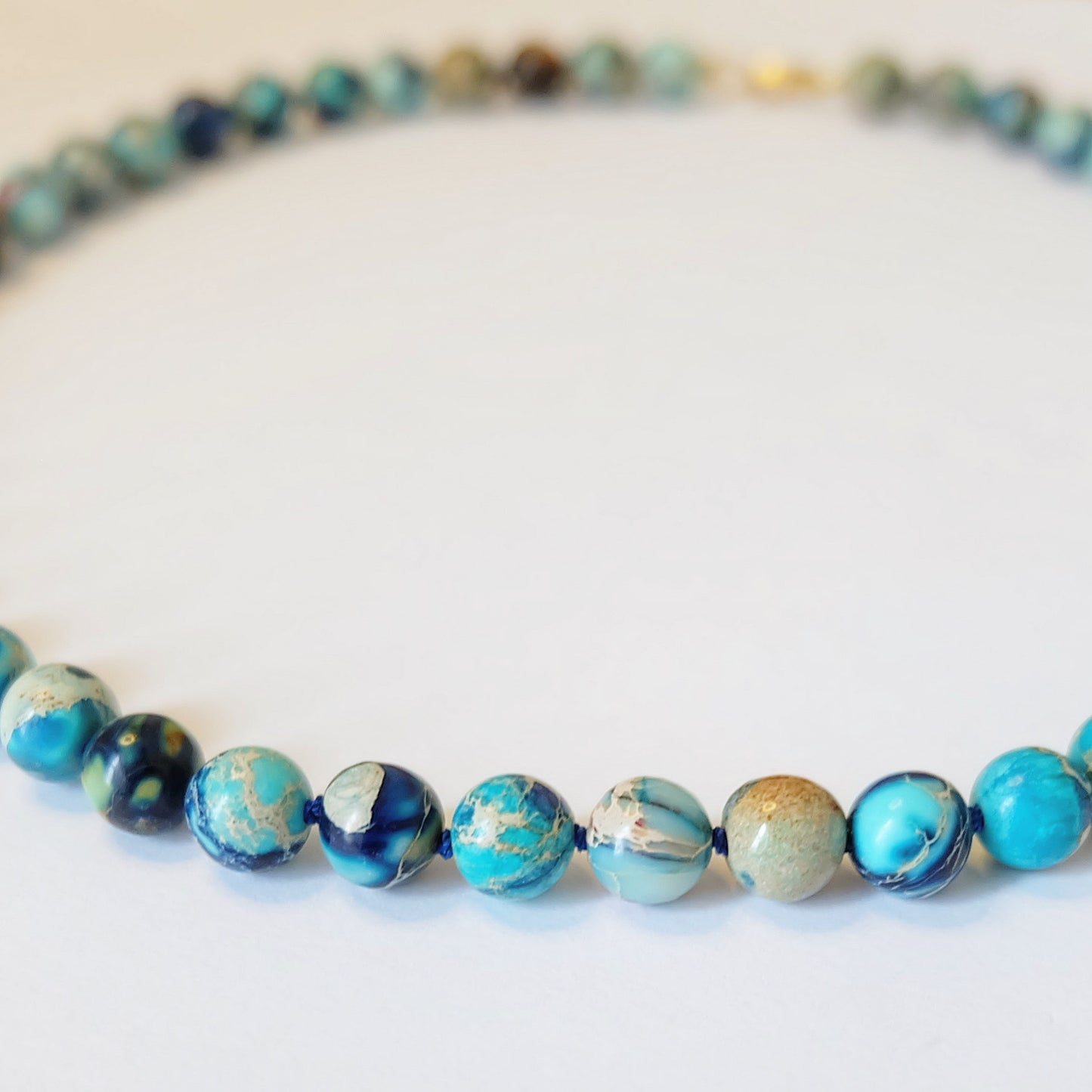 Candy Necklace-Blue gemstone necklace