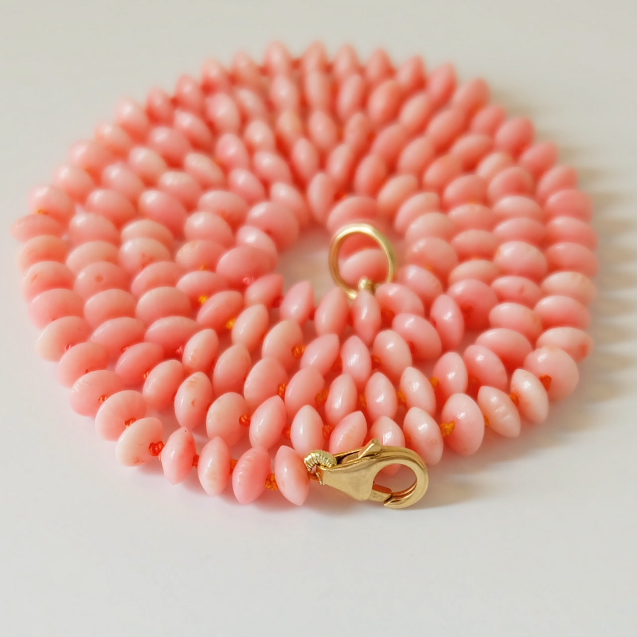 Charm Necklace-Coral Seashell Charms