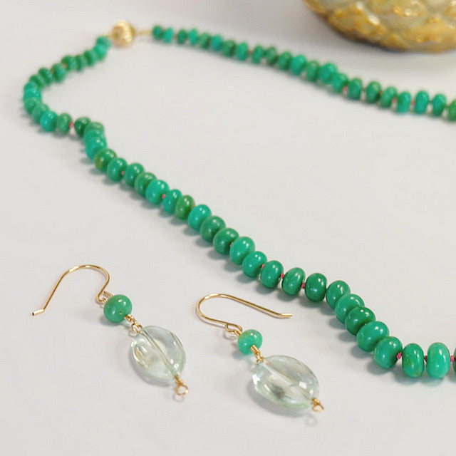 Chrysoprase Dangle Earrings