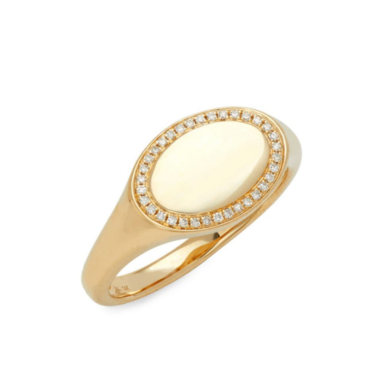 diamond signet ring