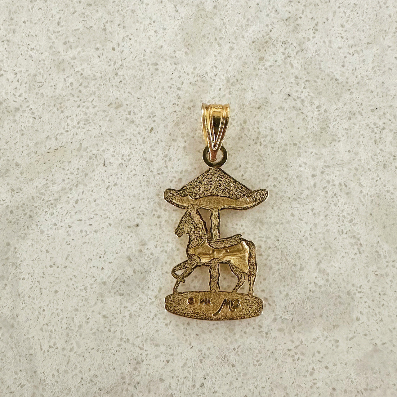 Gold Carousel Charm