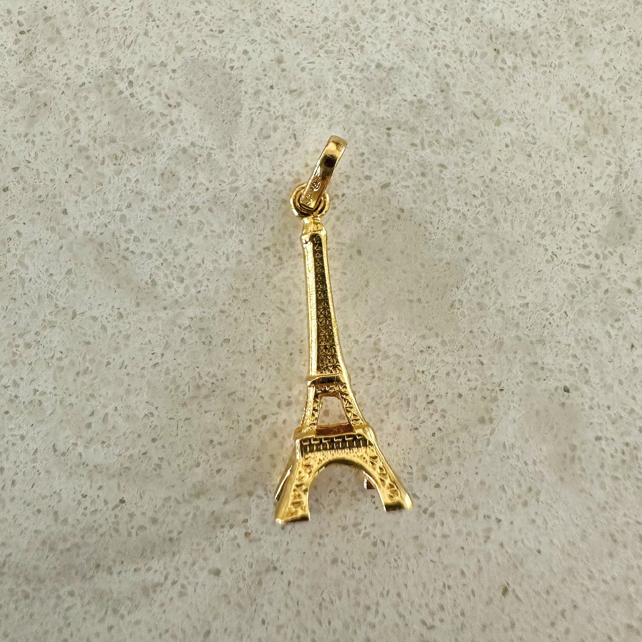 Gold Charm-Eiffel Tower Charm-Vintage Gold Charm