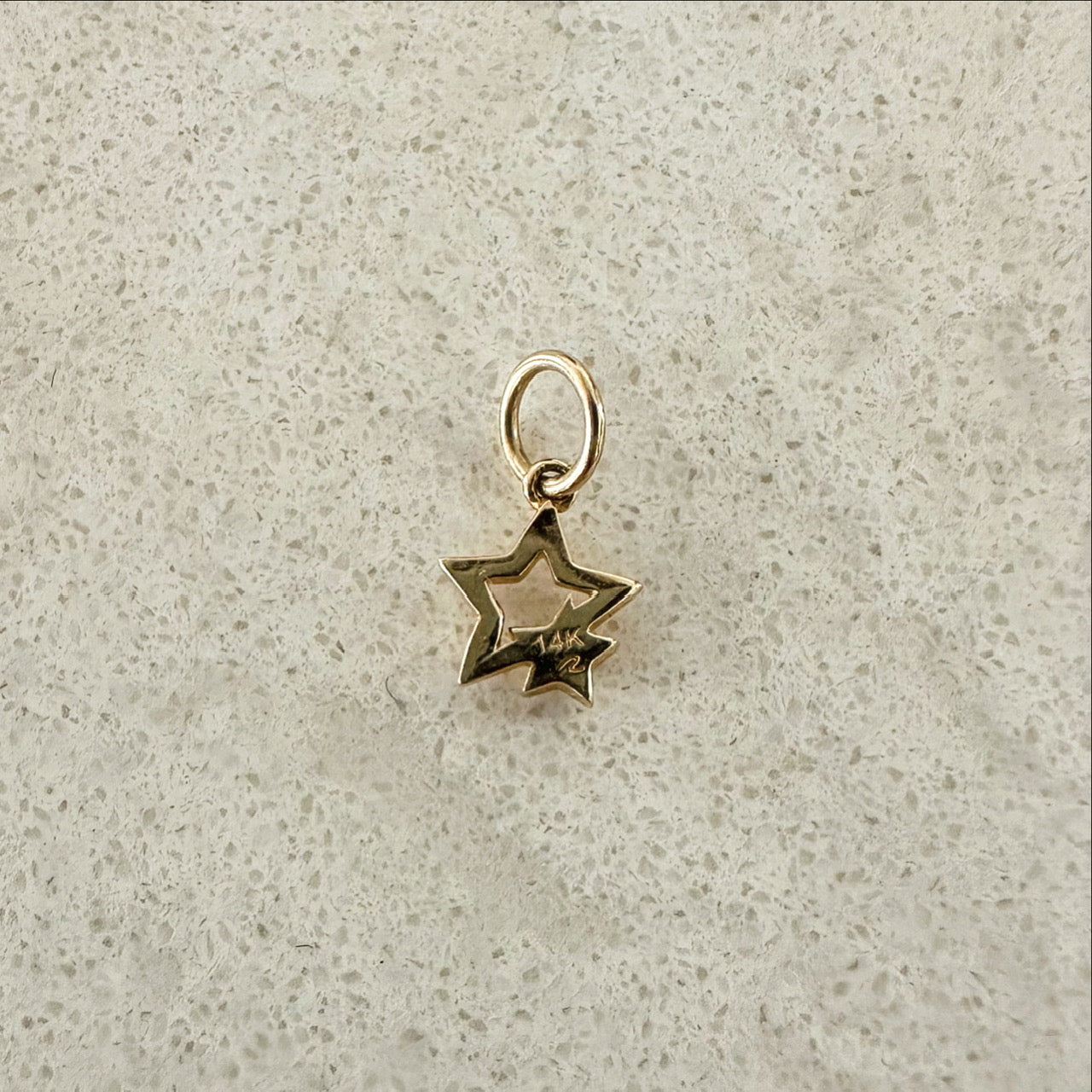 Gold Star Charm-14K Charm