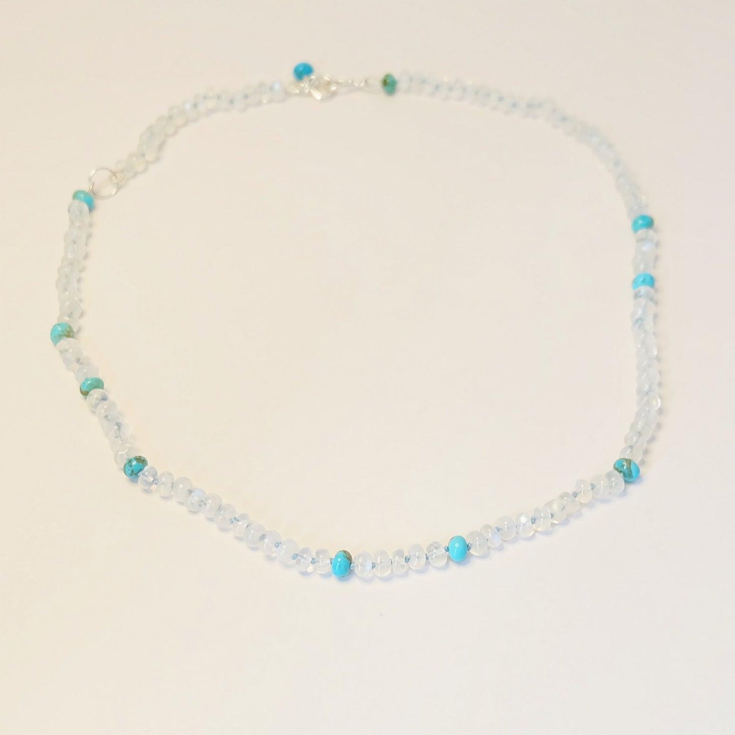 Rainbow Moonstone Turquoise Choker