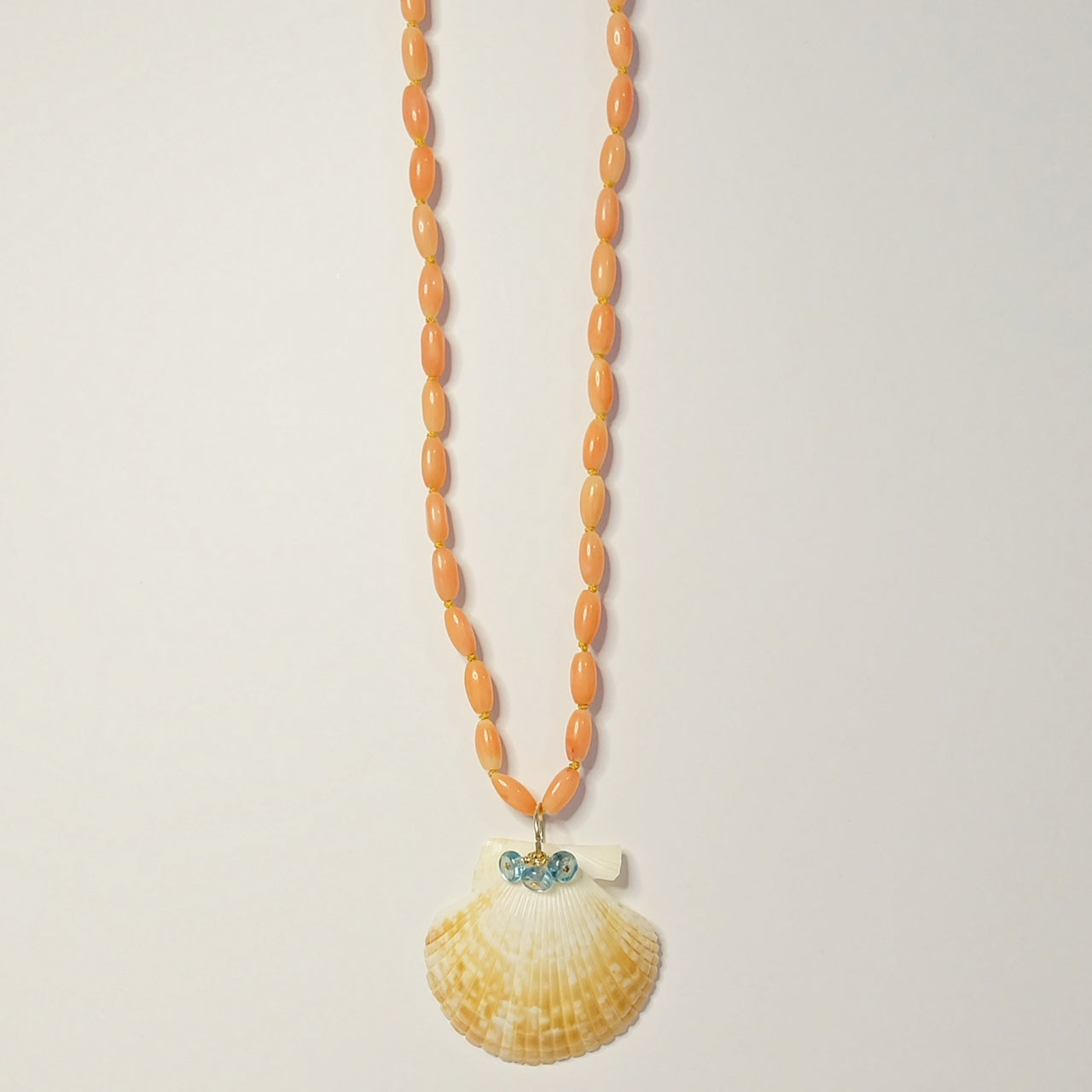 Seashell Necklace-Apatite Charm Pendant