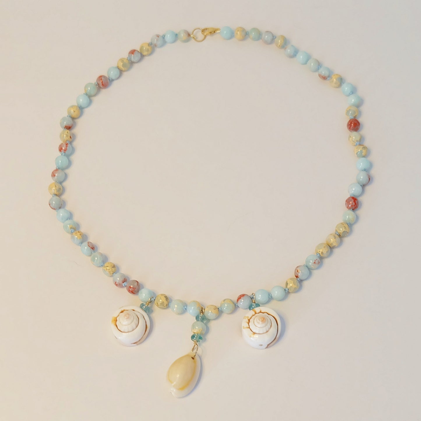 Seashell Necklace with Cowrie Shell Charms