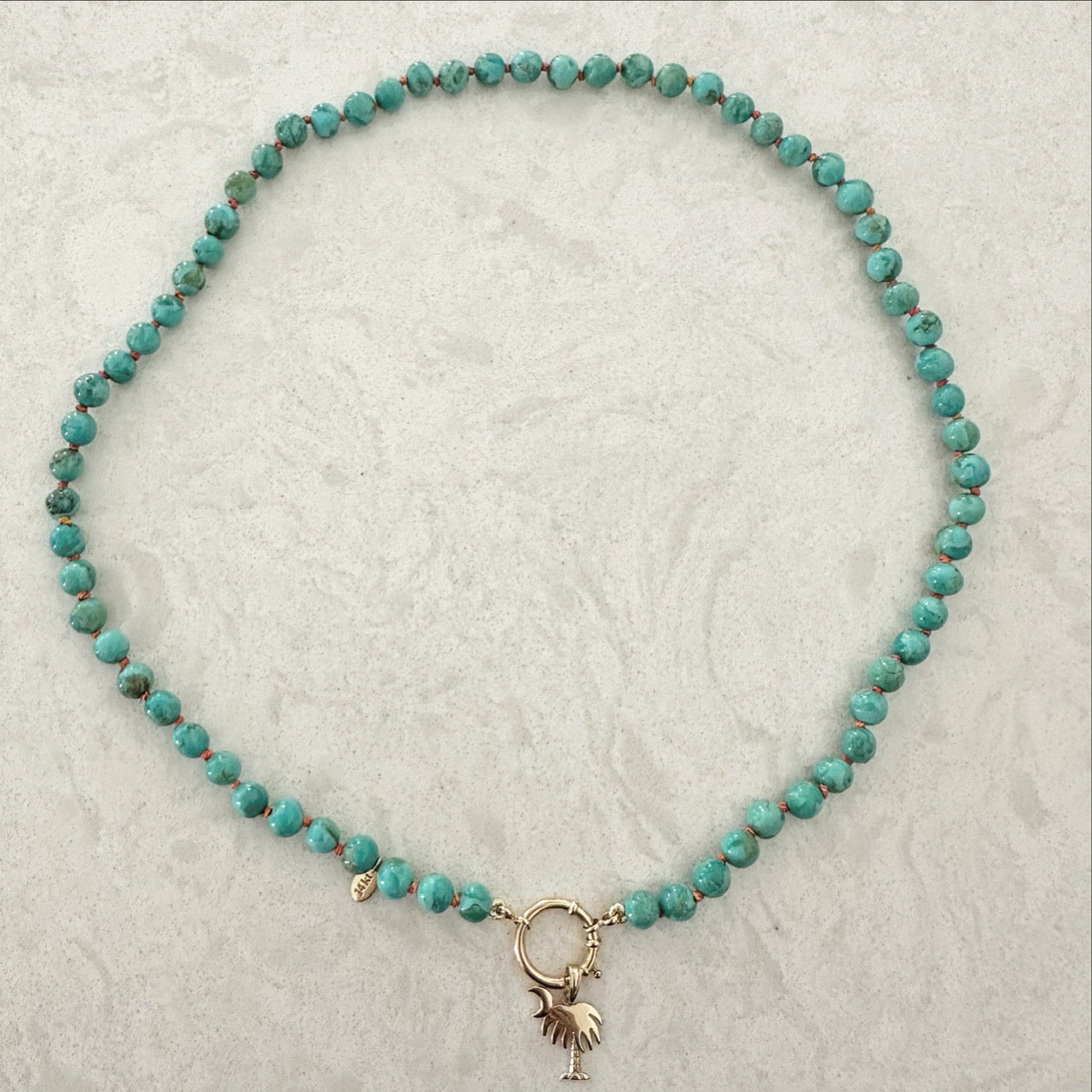 Turquoise Necklace 14K Gold