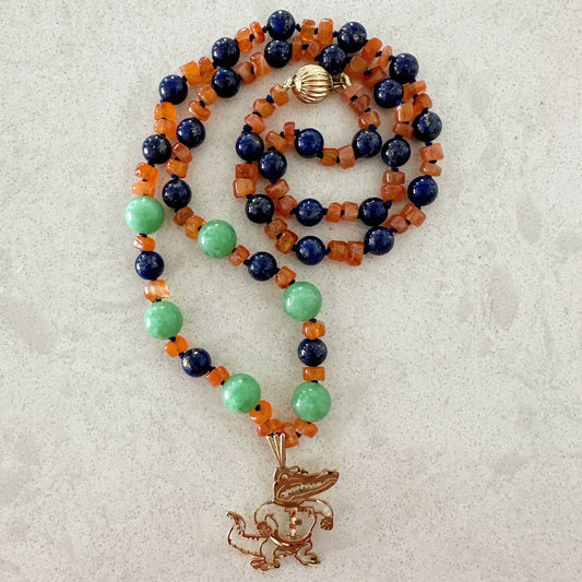 Stunning 14K gold charm representing Florida Gators football, ideal for fans seeking stylish team pride and elegance.