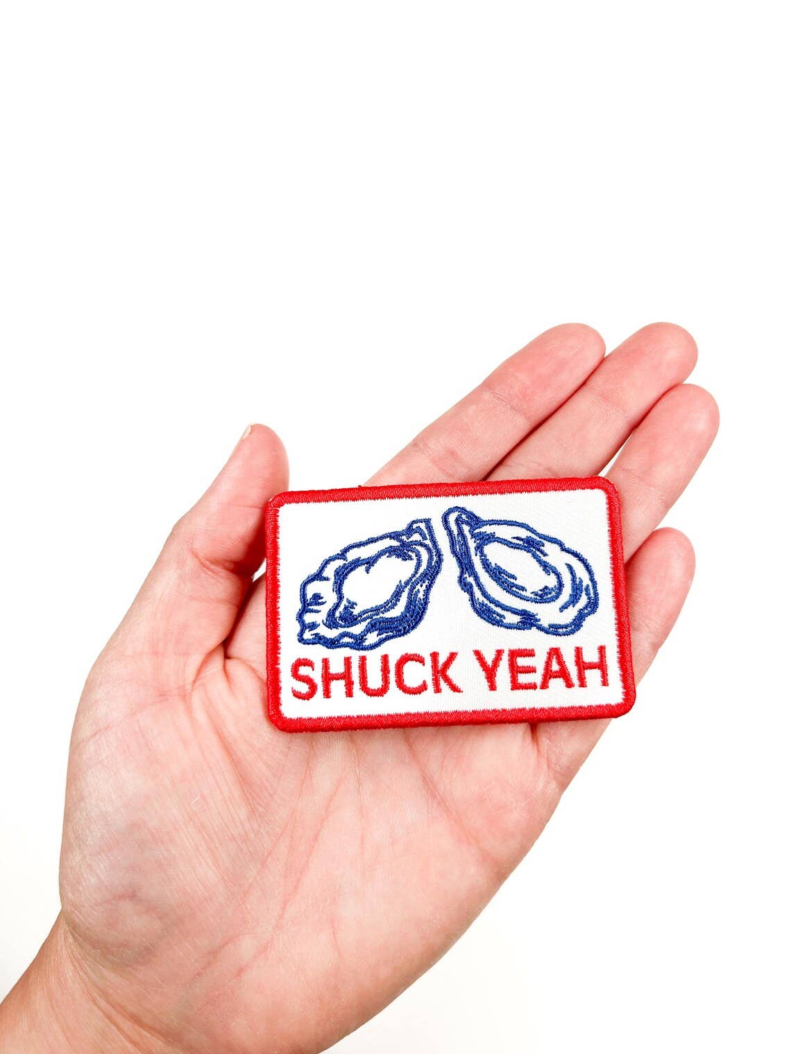 Shuck Yeah Iron On Patch — Oyster Design