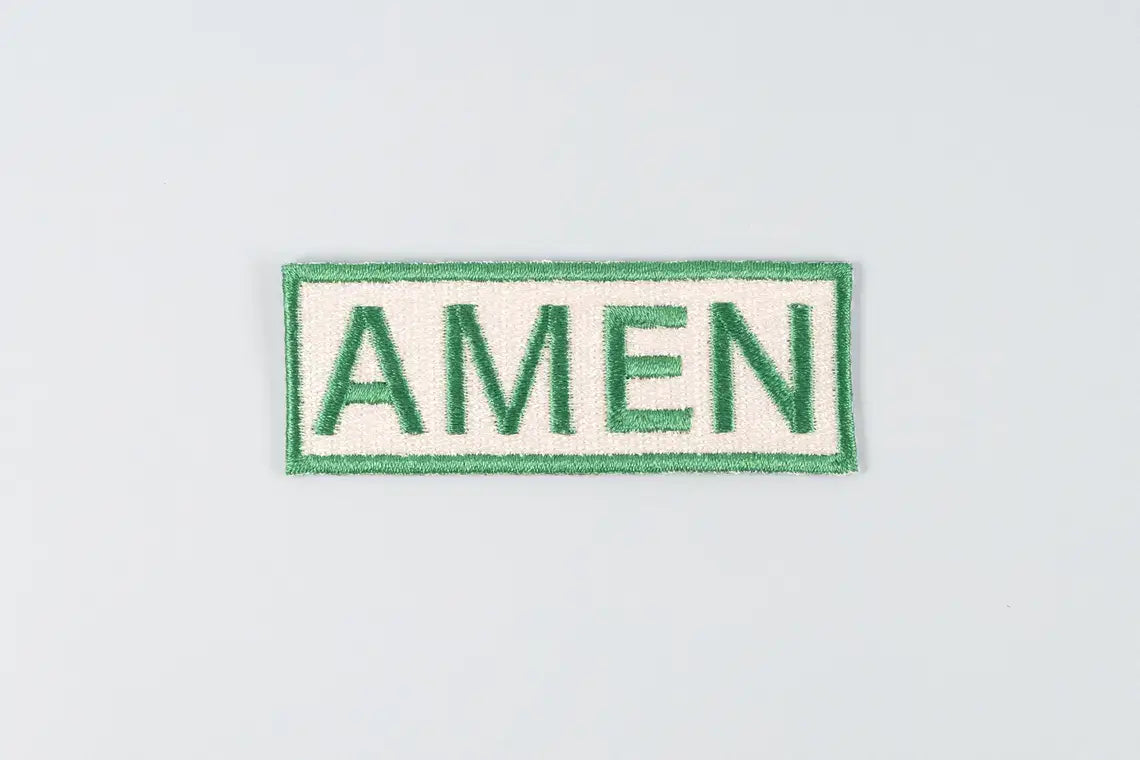Amen Embroidered Iron-On Patch