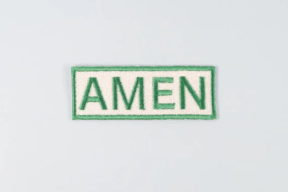 Amen Embroidered Iron-On Patch