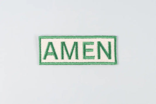 Amen Southern embroidered patch for church totes
