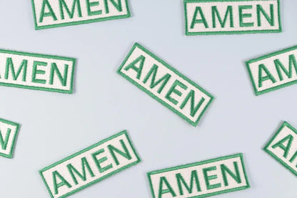 Amen Embroidered Iron-On Patch