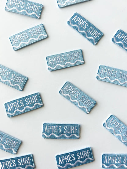 Après Surf embroidered iron-on patch, view 2