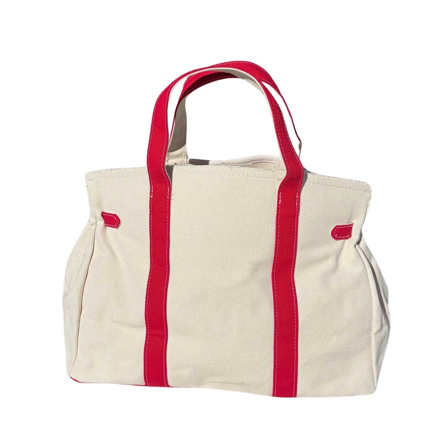 Back of red Boatkin bag