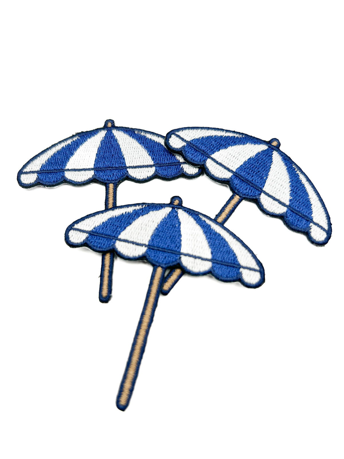 Beach umbrella embroidered iron-on patch, view 4