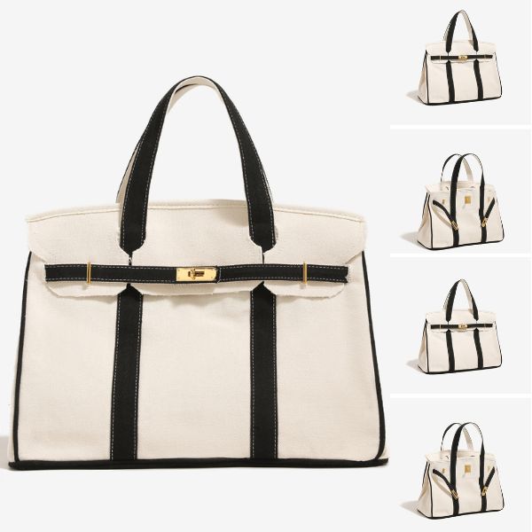 Black Boatkin bag collage on a white background.