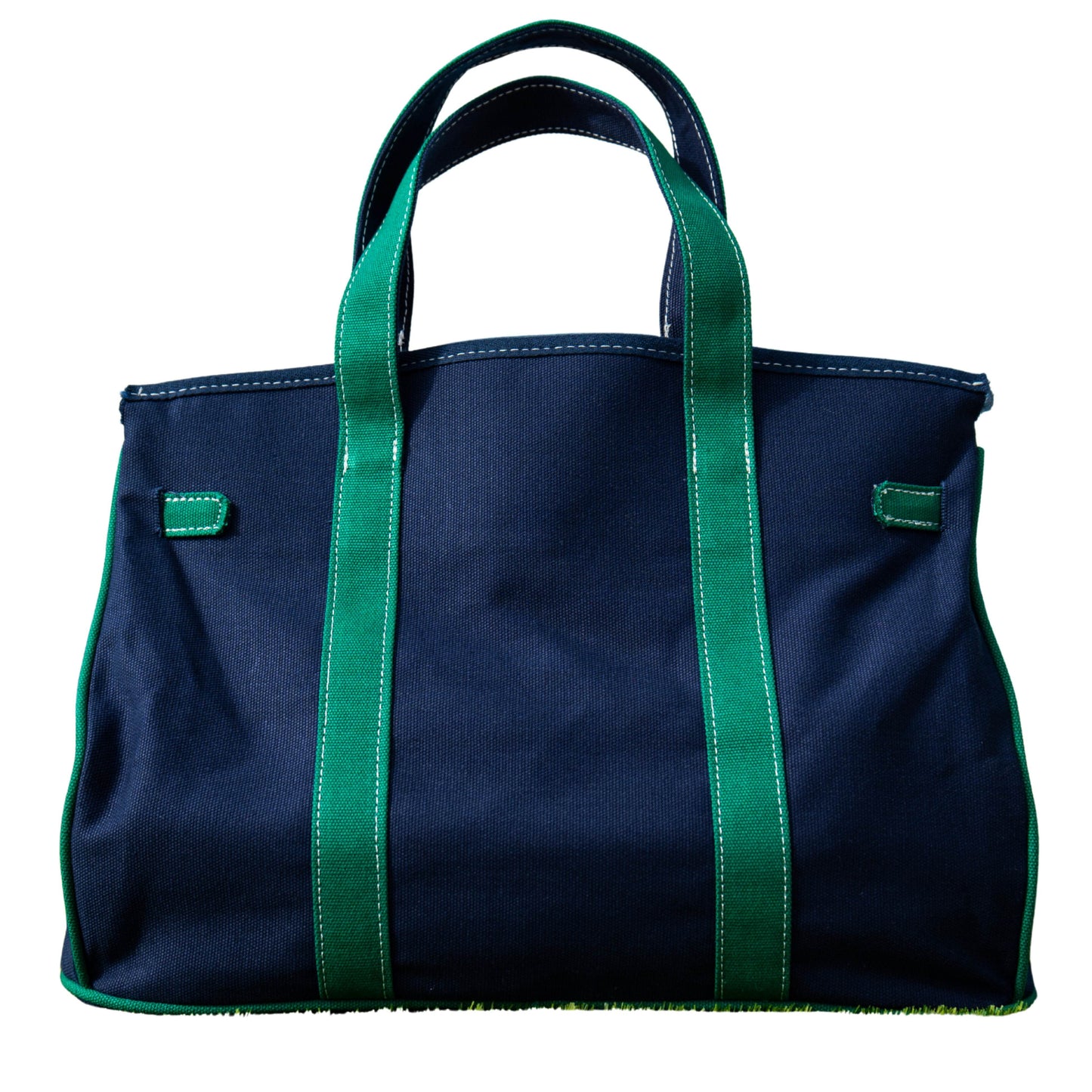 Blue Boatkin bag showing back