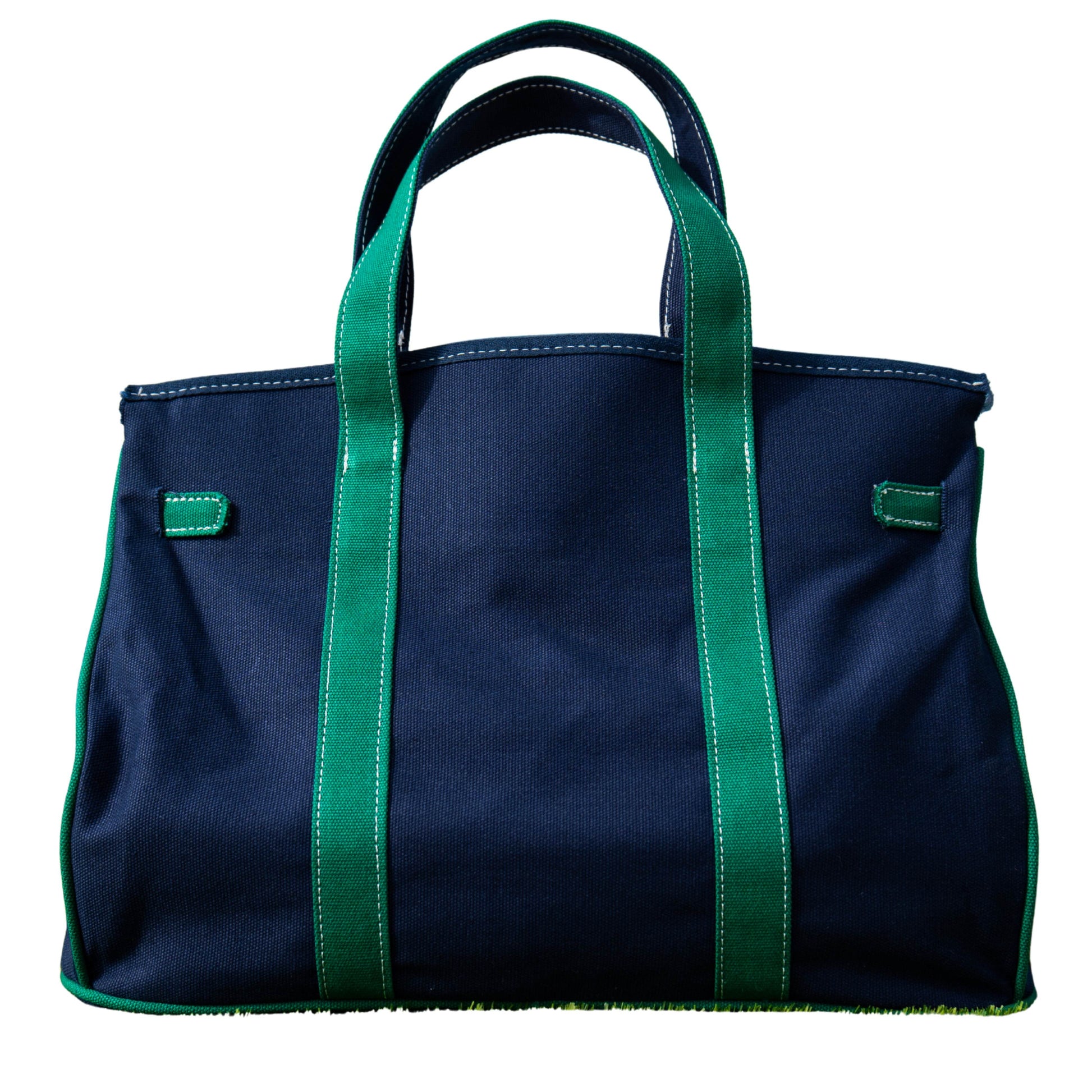 Blue Boatkin bag showing back