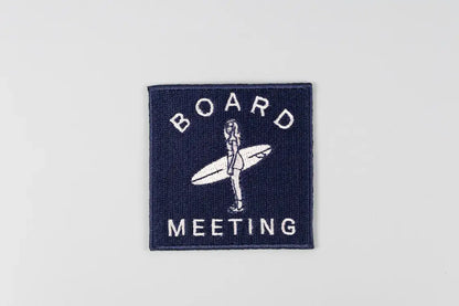 Board Meeting surf embroidered iron-on patch, view 2