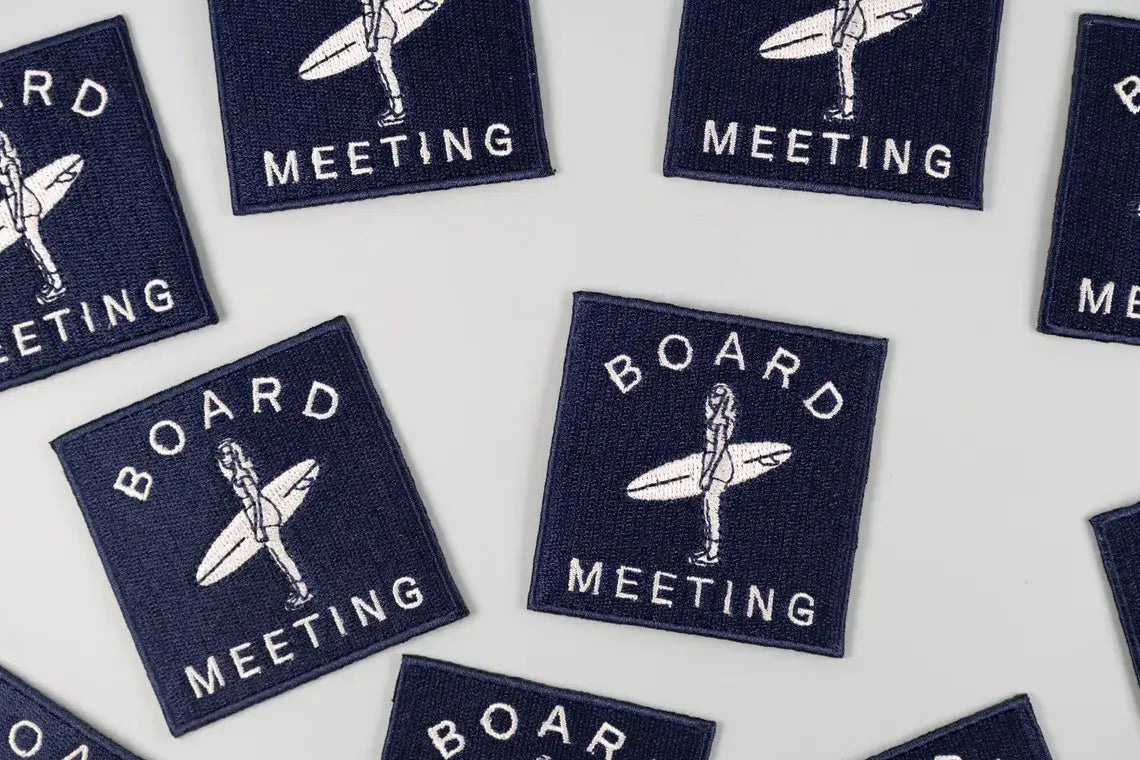Board Meeting surf embroidered iron-on patch, view 4