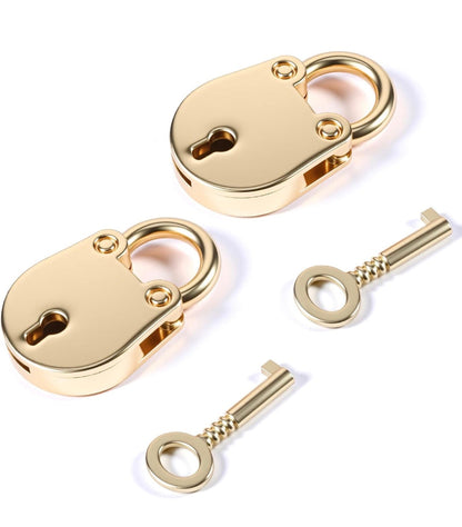 Nautical vintage-style gold padlock and key for Boatkin bag