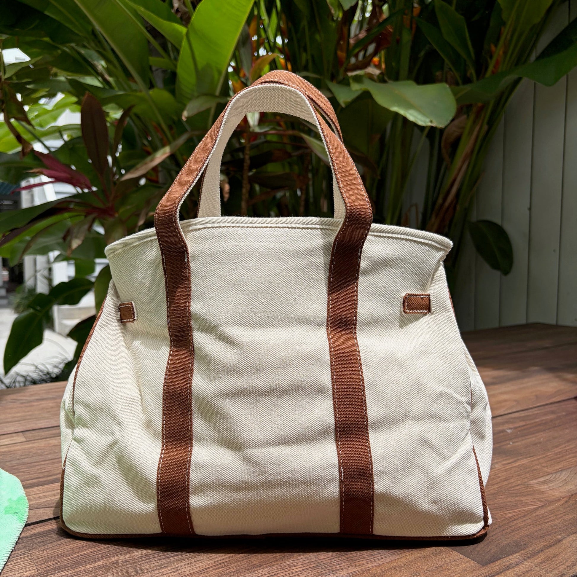 Brown Boatkin tote back 
