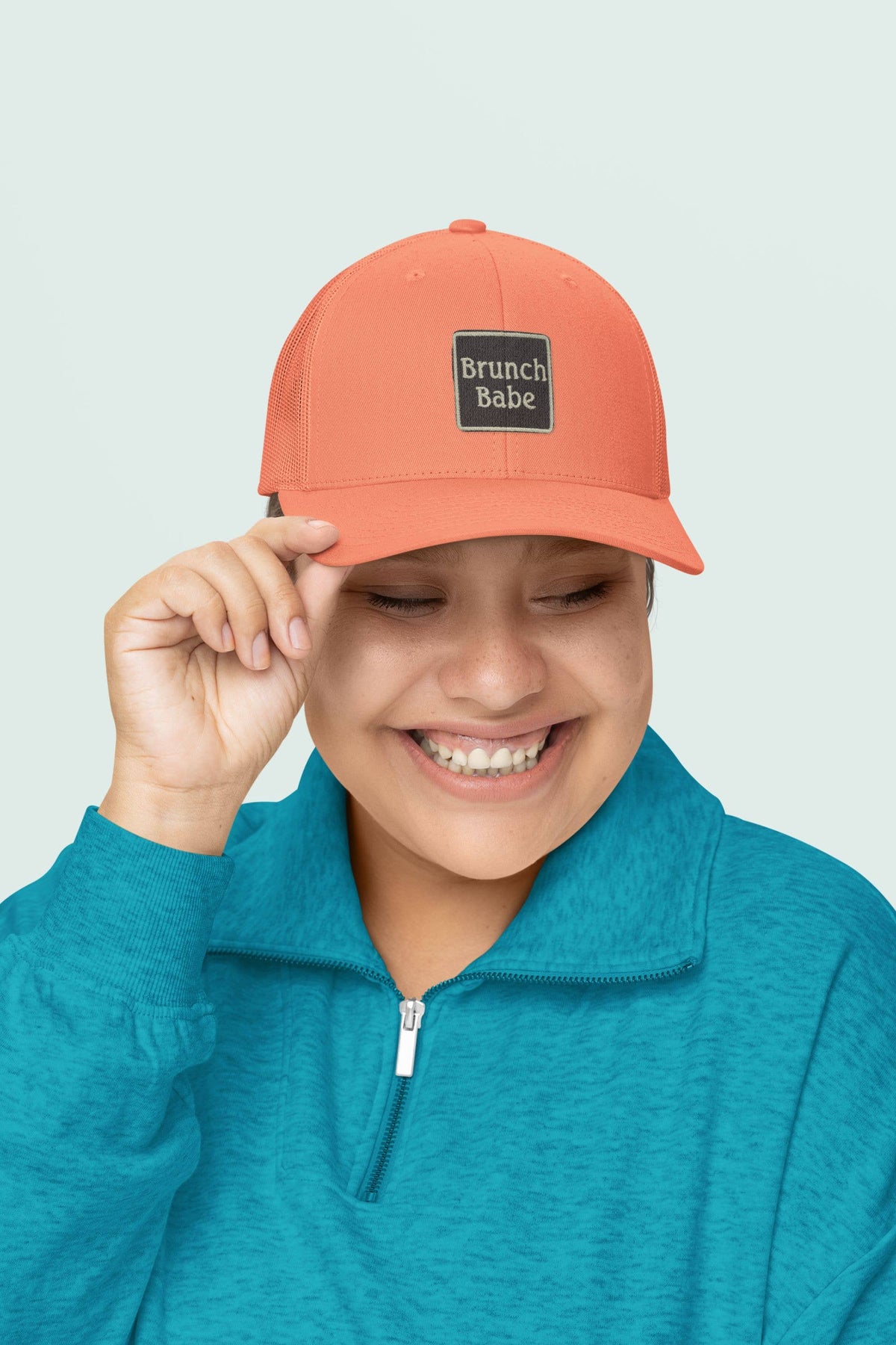 Brunch Babe embroidered iron-on patch, view 3