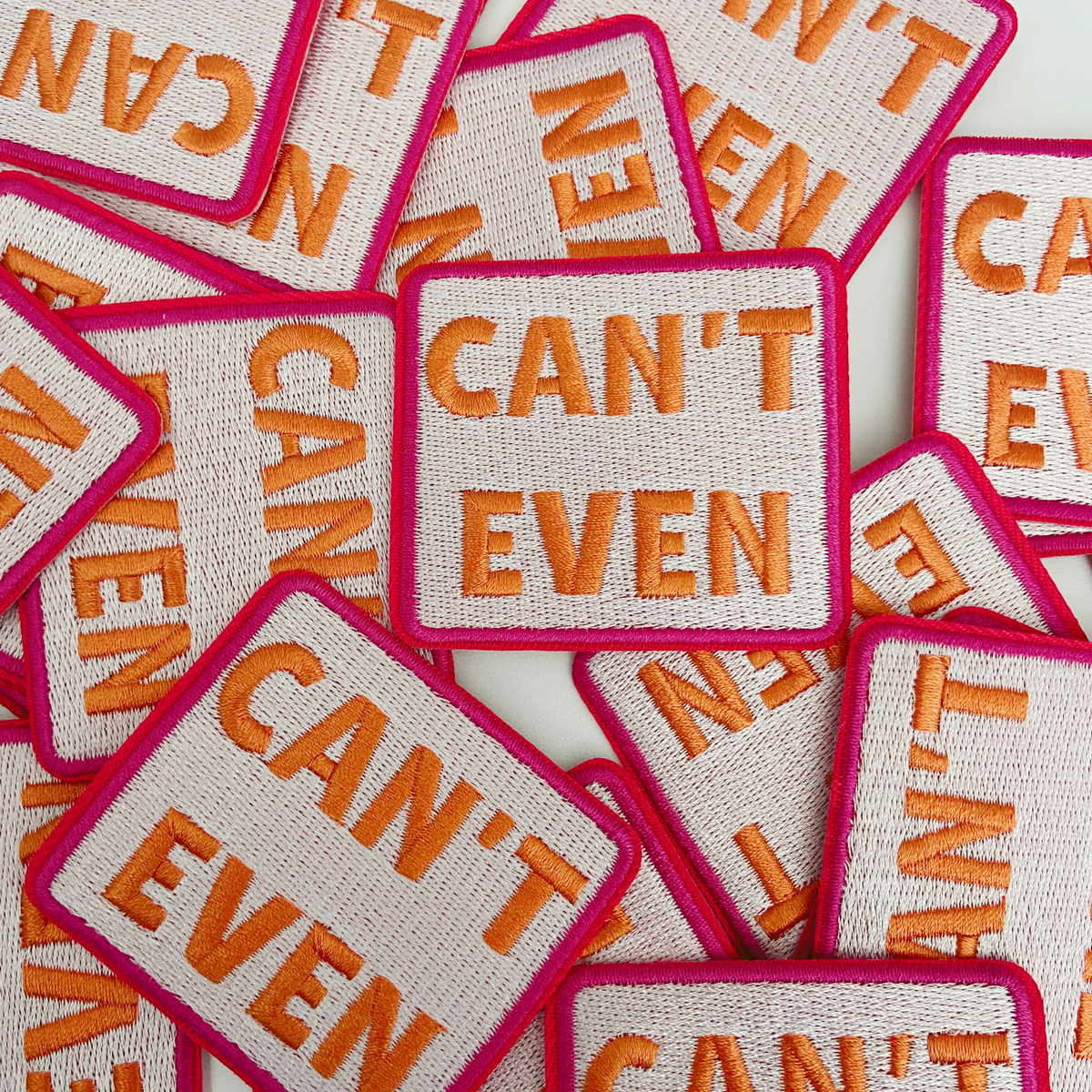 Can't Even embroidered iron-on patch, view 3